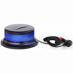 LAMPEGGIANTE GIROFARO BLU LED 12V BASE MAGNETICA MACCHINE AGRICOLE AMA